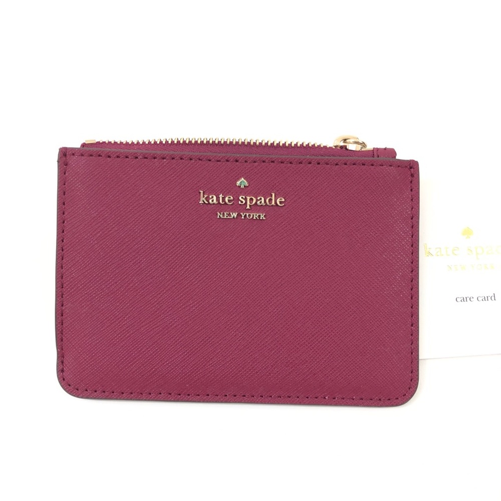 Kate Spade Card wallet laurel way plum pink